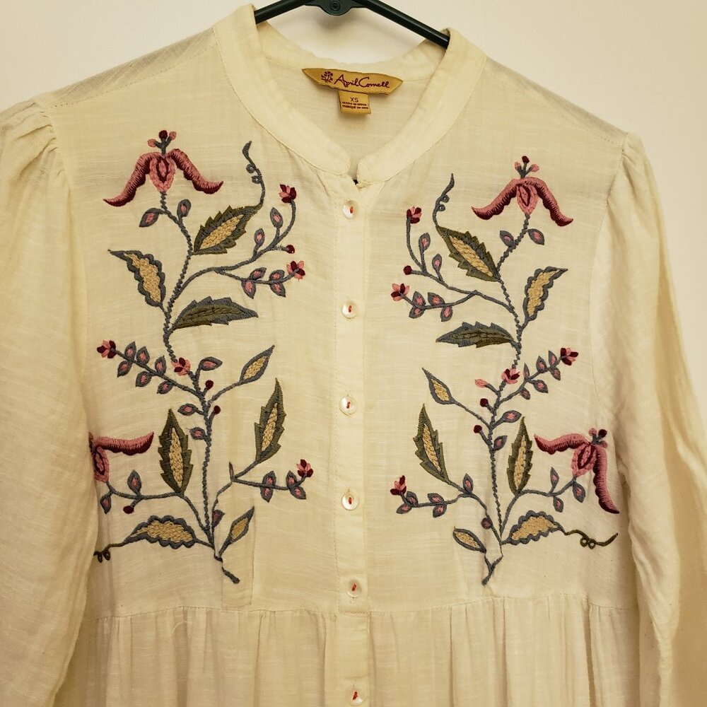 Prairie * Babydoll *  Embroidered * Midi